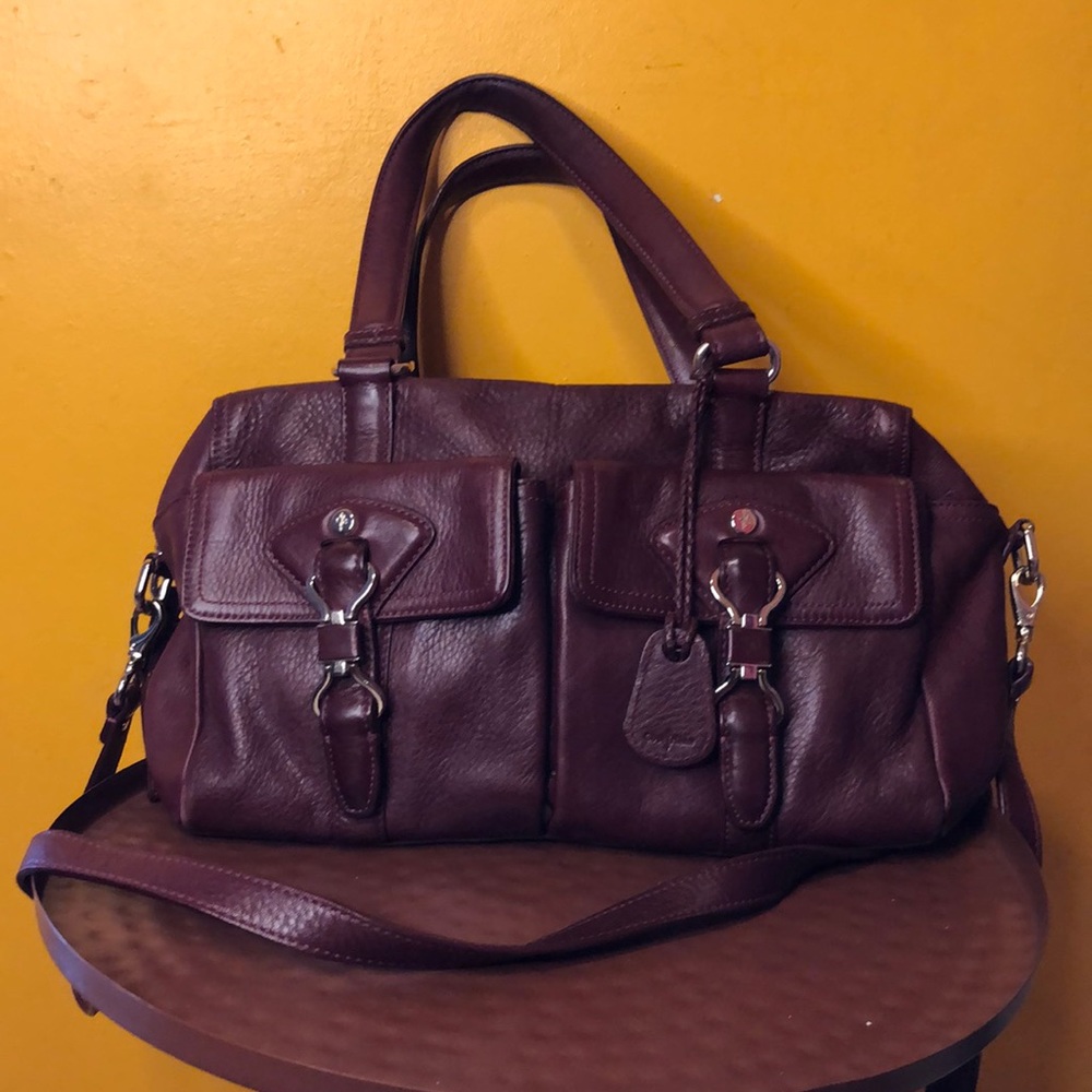 Cole Haan Burgundy Leather Satchel